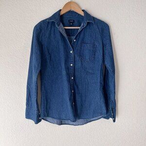 J. Crew Women's Blue Denim Button Up Size XS